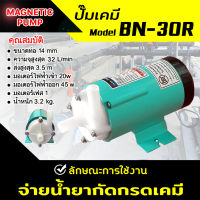 ปั๊มเคมีน้ำยากัดกรดสเเตนเลส BN-30R /  ไฟ Single phase 220 โวลท์