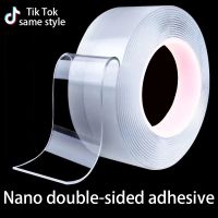 [HOY] 1 5M Transparent Reusable Waterproof Wall Stickers Adhesive Tape Double Sided Tape Heat Resistant Bathroom Home Nano Tape Strip