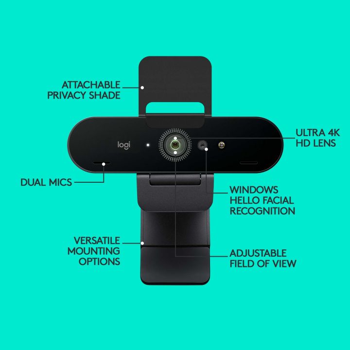 logitech-brio-4k-stream-edition-เว็บแคม-4k-ระดับพรีเมียมพร้อม-hdr-และการสนับสนุน-windows-hello-webcam-กล้องเว็ปแคม