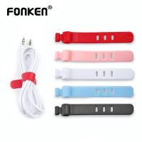 FONKEN Silicone Cable Organizer USB Cable Management Phone Cable Winder Earphone Cable Clip Mouse Wire Winder PC Cable Holder