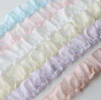 1 เมตรผ้าฝ้ายสีชมพูจีบ Lolita Ruffle ลูกไม้ริบบิ้นชุดคอปกสัตว์เลี้ยงตุ๊กตาเสื้อผ้า Trim DIY งานฝีมือเย็บตกแต่ง-hjgytyuuiytt