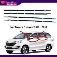 4ชิ้นรถยนต์หน้าต่างปั้นตัด Weatherstrip ซีลเข็มขัดสำหรับโตโยต้า Avanza 2003 - 2011