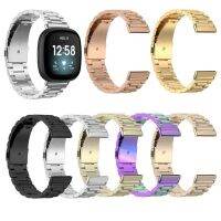 {zhiyun Watchshop}สายโลหะสำหรับ Fitbit Versa 3 4สมาร์ทนาฬิกาสแตนเลสเปลี่ยนสร้อยข้อมือสำหรับ Fit Bit Sense Lite วงสายรัดข้อมือ Correa