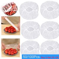 50/100Pcs Elastic Food Storage Covers Reusable Stretchable Plastic Wrap Food Storage Covers Bags Bowls Kitchen Food Fresh Seal