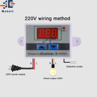 ตัวควบคุมอุณหภูมิระบายความร้อนด้วยน้ำใน W3002 XH-W3001 12V/24V/110V 220V ตู้เย็นเทอร์โมสตัทเซ็นเซอร์ความร้อนด้วยน้ำสำหรับพัดลม12V