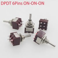 5pcs/Lot DPDT 6Pins 3Position ON-ON-ON Guitar Mini Rocker Toggle Switch