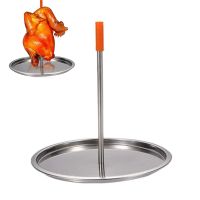 Fish Steel Drip Meat Stainless Stand Barbecue With Roaster Tray Skewers Vertical Rack Skewer