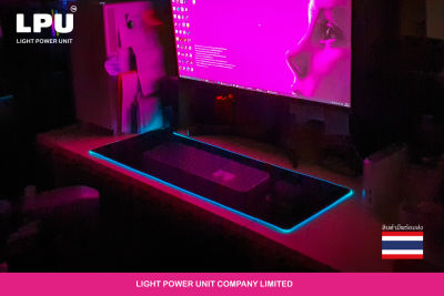 LPU RGB Mouse Pad 30 X 80 cm แผ่นรองเมาส์สำหรับเล่นเกมส์ Focus ผ้า Micro Fiber มีไฟเปลี่ยนสี