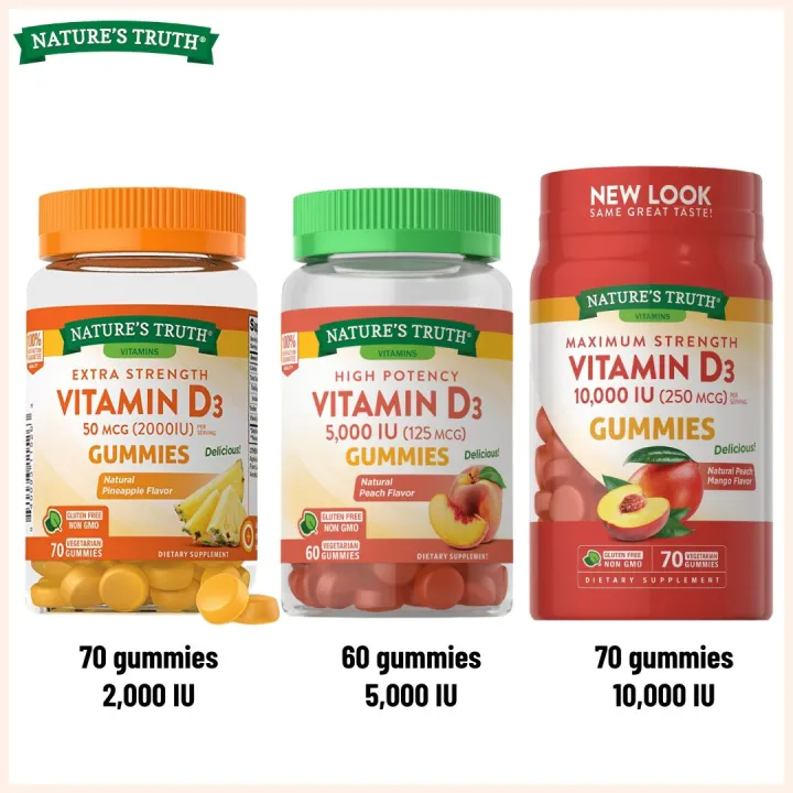 Nature's Truth Vitamin D3 Gummies (2000 IU, 5000 IU, 10000 IU) Lazada PH