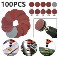 100Pcs 2 inch 50mm Sandpaper Sander Disc 80-3000 Grit Hook And Loop Sanding Disc Polishing Flocking Sandpaper For Wood Cleaning