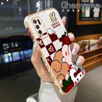 เคส Chenyyka สำหรับ Vivo Y50 Y30 Y30i เคสโทรศัพท์กันกระแทกลายการ์ตูนกระต่ายโชคดีเคสซิลิโคนแฟชั่นคลุมทั้งหมดป้องกันเลนส์กล้อง