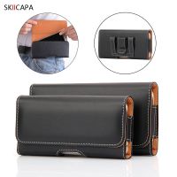 Universal Iphone 12 13 14 Pouch Phone Case for iphone SE 11 for Samsung Xiaomi Magnetic Waist Bag Leather Case Belt Clip Holster