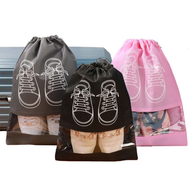 5-10pcs-non-woven-shoes-storage-bags-portable-space-saving-closet-organizer-travel-bag-waterproof-pocket-hanging-organization