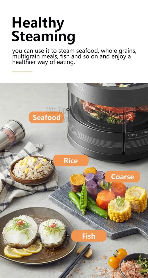 Joyoung New Steam Rice Cooker 0 Coating Electric Rice Cooker 4L Stainless  Steel Glass Liners For Home 2-6 Person F40S-S710