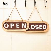 Open Closed Hanging Sign Double Sides Art Decoration Club Bar Club Business Store Indoor Modern Wood Vivid Notice 24X9.5CM