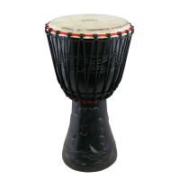 COCO - Djembe ทรงดั้งเดิมสีดำขนาด 12 นิ้ว