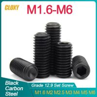 【LZ】 O aço carbono chapeado preto encanta os parafusos do soquete parafuso de Grub DIN916 categoria 129 M1.6 M2 M2.5 M3 M4 M5 M6 100 50 20 10 PCes