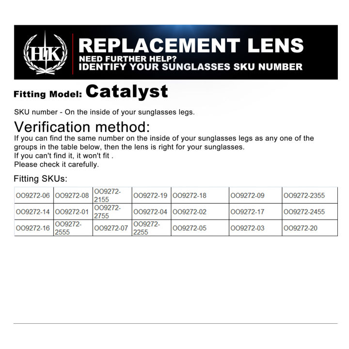 แว่นตากันแดด-hkuco-เปลี่ยนเลนส์-polarized-สำหรับ-catalyst-แว่นตากันแดด-intl