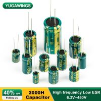 Aluminum Electrolytic Capacitor 6.3V 10V 16V 25V 35V 50V 63V 100V 400V 450V High Frequency Low ESR Capacitors Lead Capacitance