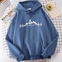 Funny Mountain Bike Heartbeat Fashion Printing Hoodies MenS Funny Graphic Sweatshirt Vintage Soft Top Casual Warm Hoodie Mens Size Xxs-4Xl