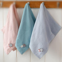 34x75cm 100% Cotton Soft Washcloth Cartoon Embroidery Mushroom Flower Bathroom Children Hand Towel