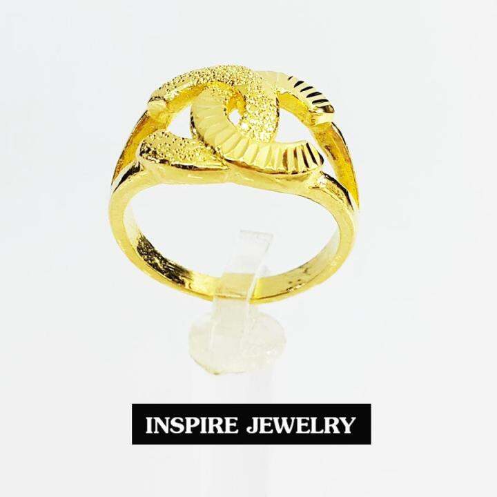 inspire-jewelry-แหวนทองตอกลาย-งานอินเทรนชั้นนำ-สุดหรู-พร้อมถุงกำมะหยี่-สวยหรูสำหรับคนพิเศษ-ใส่เอง-เป็นของขวัญของฝาก-วาเลนไทน์-วันเกิด-ตรุษจีนฯลฯ