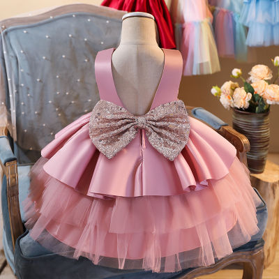 Girls dresses girls Christmas sleeveless cakes net gauze and sweet princess dresses children dresses birthday party dresses