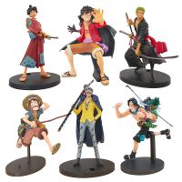 Anime One Piece Running Backpack Luffy Zoro Ace Sanji Model Doll Hand-Made PVC Statue Collection Ornament Childrens Toys