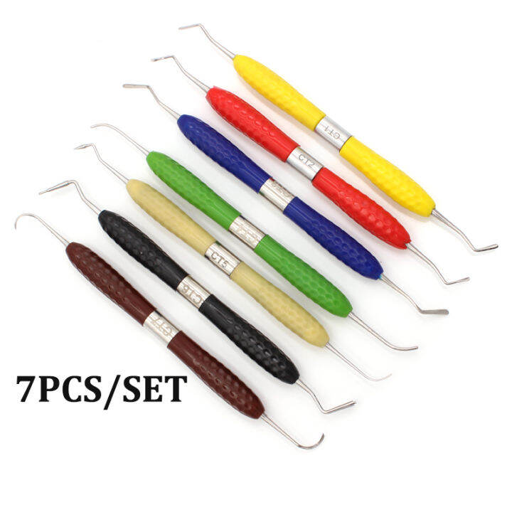 7PCS/Set Dental resin filler Aesthetic restoration kit LM Resin Tool ...