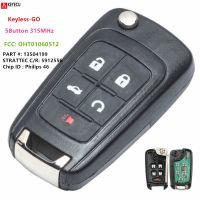 【❁】 islwpi Keyecu Keyless-GO ฟังก์ชั่น Remote Key Fob 5ปุ่มสำหรับ Chevrolet 2010-2016 Camaro Equinox Malibu FCC:OHT01060512