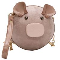 Lovely Girls Chain Shoulder Bag Small Pig Bags Fashion Solid High Quality Design Casual Round Handbags