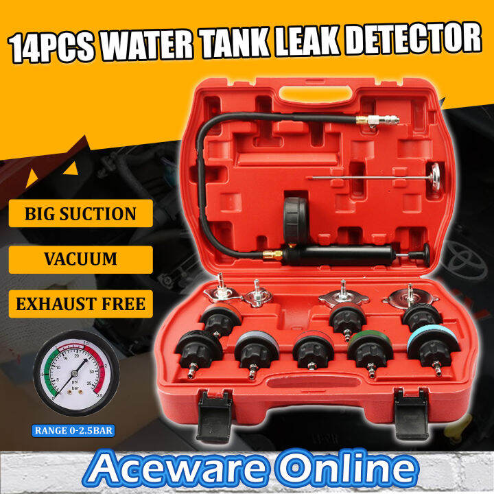 14pcs Radiator Pressure Tester Leak Detector Pressure Test Radiator