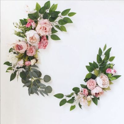 [AYIQ Flower Shop] ชุด2ชิ้นดอกไม้ประดิษฐ์สแวกสำหรับงานแต่งงานพวงมาลัยดอกไม้ซุ้มดอกไม้สำหรับตกแต่งป้ายสไตล์ชนบท