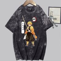 Tie Dye เสื้อชายเสื้อ Anime My Hero Academia Agatsuma Zenitsu Hip Hop Tops Tees Unisex S-5XL