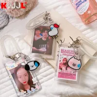 Cute Sweet Korean ID photo Protect Case Keychain Kpop Photocard Photo Protector Holder Card Idol Photo Sleeves Bag Pendant Decor