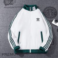 Original AdidasˉNEW เสื้อแจ็คเก็ตผู้ชายฤดูใบไม้ผลิและฤดูใบไม้ร่วงกีฬาบางสบายๆหลวมชุดเบสบอลผู้หญิงเสื้อคู่