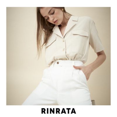RINRATA - Celaya Shirt เสื้อเชิ้ต แขนสั้น เสื้อ ปกฮาวาย เสื้อฮาวาย สีครีม กระดุมหน้า เสื้อผู้หญิง ทรงหลวม Oversized Casual