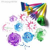 4 Pcs Flower Graffiti Sponge Art Supplies Brushes Seal Painting Tools Funny Drawing Toys Funny Creative Toy For Children Diy