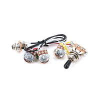 Electric Guitar Wiring Harness Kit 3 Way Toggle Switch 2 Volume 1 Tone Jack 6.35mm Output for LP Electric Guitar