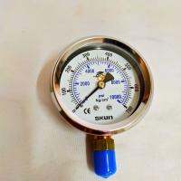 LA-700KG PRESSURE GAUGE 63MM.SIDE TH 1/4 ,RANGE   700KG ,10000PSI เกจวัดแรงดันไฮดรอลิค หน้าปัทม์63มม.เกลียว  ข้าง2หุล ย่านวัด700kg ภายในหน้าปัทม์มีน้ำมัน