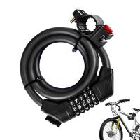 Bicycle Lock 5-Digit Bicycle Anti-Theft Coiling Lock Cycling Gear Long Anti-theft Lock For Bicycles Road Bikes Scooters Locks