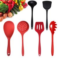 △▼ Silicone Kitchen Utensils Non-Stick Spatula Cooking Spoon Spatula Kitchenware Colander Rice Spoon Frying Shovel Kitchen Tool