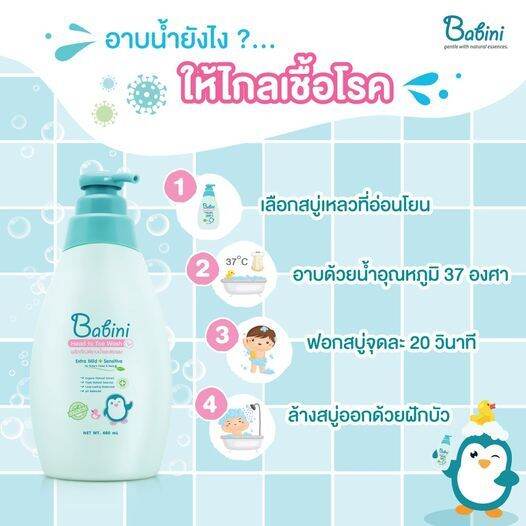 provamed-babini-head-to-toe-wash-400-ml-ชนิดถุงเติม-คุ้มค่าประหยัด-สูตรอ่อนโยนต่อผิวเด็ก-ผลิตภัณฑ์อาบน้ำและสระผม