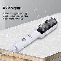 CkeyiN Professional Straightening Brush USB Charge Wireless Hair Straight Comb Ceramic Hair Straightener Portable Styler Tools