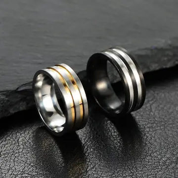 Cheap stainless steel wedding on sale rings