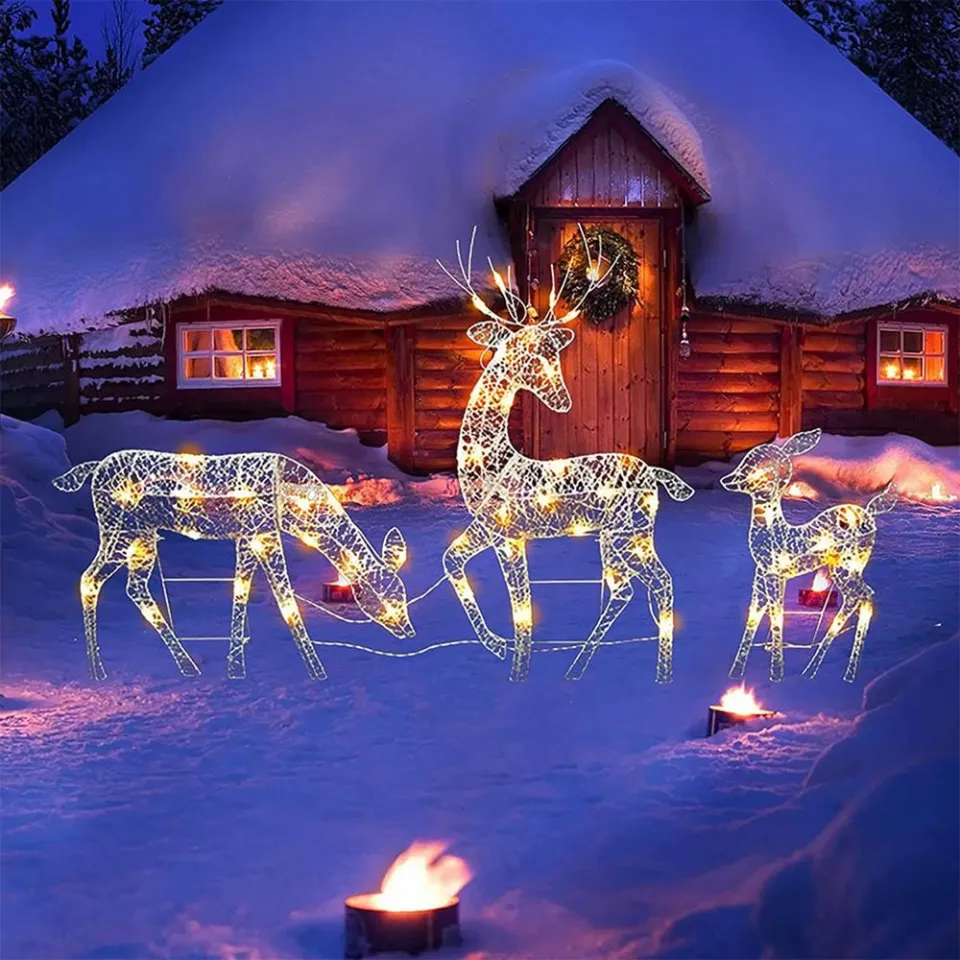 Lighted Reindeer Yard Decorations | Shelly Lighting