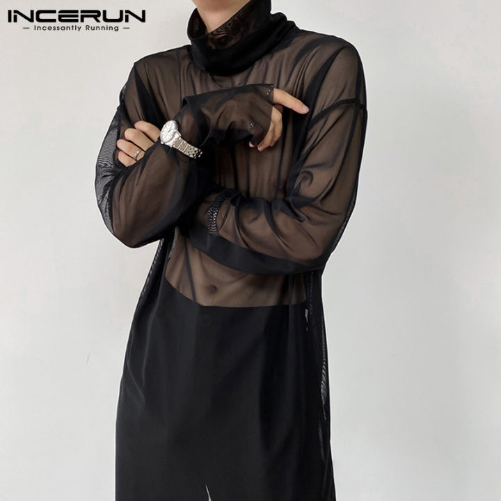 เกาหลีสไตล์-incerun-mens-sheer-ตาข่ายแขนยาว-t-เสื้อคอสูงดูผ่าน-tee-tops