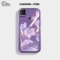 Callfire เคสสำหรับ โทรศัพท์กระดาษสีชมพูโทรไฟ Xiaomi POCO C31 Redmi 9C 9 Activ 10A 10C 10 Power ายพลังงานเคสนิ่มป้องกันการชนกัน TPU ลายดอกไม้