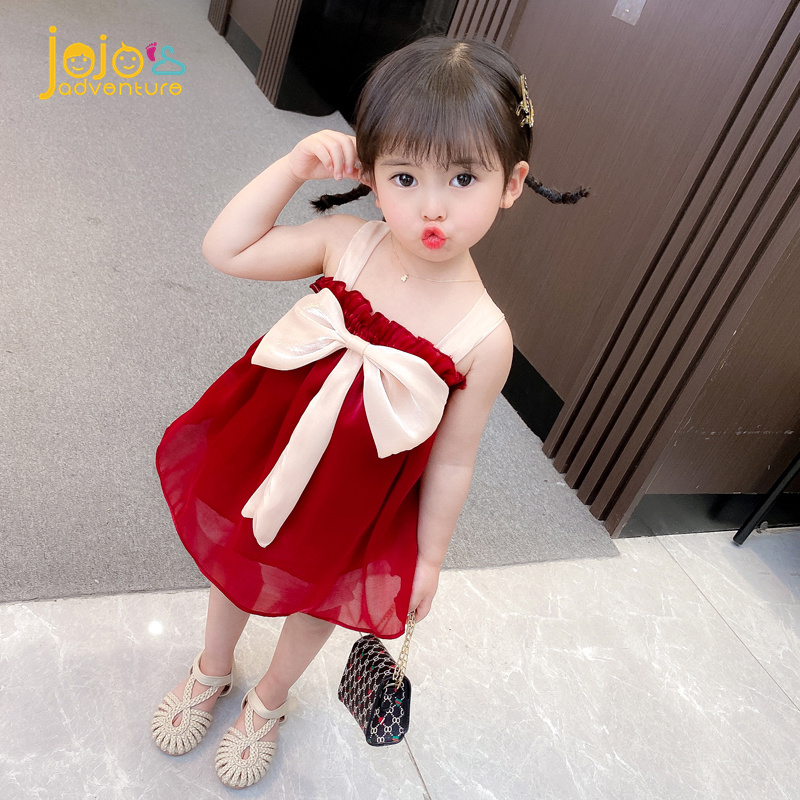 SEVEN YOUNG Infant Baby Girl Clothes Long Sleeve Red Velvet Princess Dress Solid Color Skirt Outfits