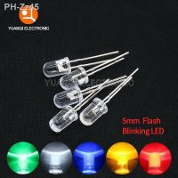 【LZ】☄⊕  50pcs 5mm White Green Red Blue Yellow Light-Emitting-Diode Automatic Flashing LED Flash Control Blinking 5 mm LED Diode 1.5HZ